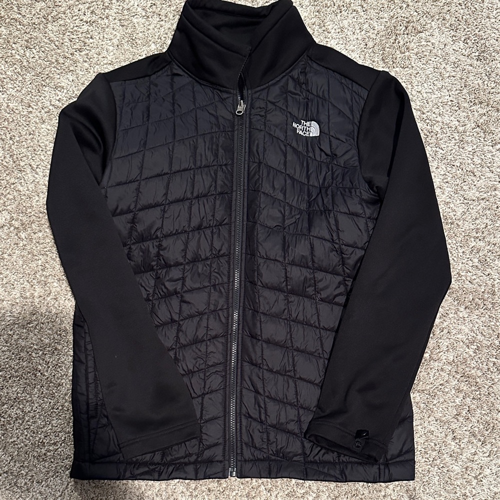 The North Face Youth Black Quilted Full-Zip Jacket